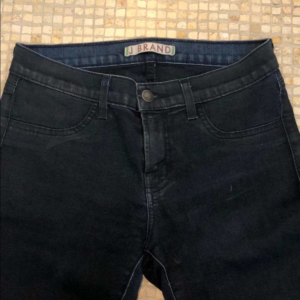 J Brand Dark Wash Coated Jean Leggings - Picture 3 of 5